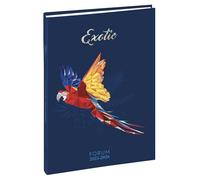 Exacompta 187798E - Agenda Forum Safari Perroquet 12,5 x 17,5 cm Journalier Août 2025 à Juillet 2026 - Visuel Perroquet