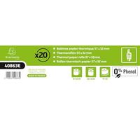 Exacompta 20 Bobines Carte Bancaire 57mmx32mm 55g/m2 Sans Phenol 11m