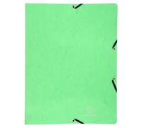 Exacompta - Réf. 54893E - Carton de 20 classeurs carte lustrée - Avec élastiques - 2 anneaux ronds 15mm - Dos 20mm - Dimensions extérieures : 32 x 25 cm - Format à classer A4 - Vert anis