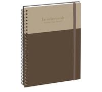 Exacompta 2001986E - Agenda semainier de bureau SAD 20S Gustave 15 x 21 cm - Septembre 2026 à décembre 2027-16 mois - Marron/Grège