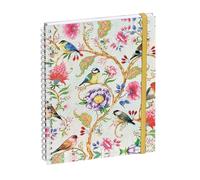 Exacompta 2005038E - Agenda de bureau Lady 20S spiralé Sophie Adde 15 x 21 cm Semainier Janvier à Décembre 2026 - Visuel Oiseaux