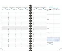 Exacompta 20822E - Recharge agenda semainier de bureau Visuel Horizons 20S spiralé Carte noire - 15 x 21 cm - Janvier à décembre 2026 - Papier blanc