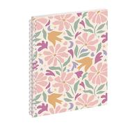 Exacompta 210150E - Agenda de bureau SAD 21S EasyTime Paloma 15 x 21 cm Semainier Septembre 2025 à Décembre 2026-16 mois - Visuel fleur