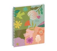 Exacompta 2110153E - Agenda de bureau EasyTime 21S Spiralé Mini Labo 21 x 15 cm Semainier Janvier à Décembre 2026 - Vert