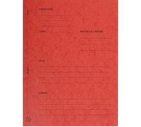 EXACOMPTA 220105E PACK DE 25 CHEMISE CARTONNÉE SANS RABAT SANS RABAT POUR AVOCATS 25 X 32 CM ROUGE