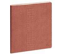 Exacompta 2207659E Agenda de bureau Horizons 22 Baby Croco 22,5 x 18,5 cm Semainier Janvier à décembre 2026 - Terracotta