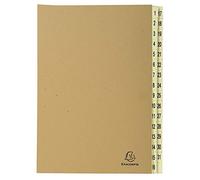 Exacompta Trieur 22219E Forever – 31 compartiments, 25 x 33 cm, kraft brun, onglet numérique 1–31