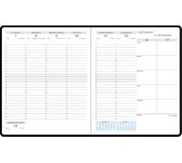 Exacompta - 22842E - Recharge agenda de bureau Horizons 22 - 18,5 x 22,5 cm - Semainier janvier à décembre 2026