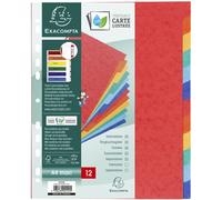 Exacompta 2412E Register Nature Future® A4 Überbreite blanko Manila-Karton 12-teilig farbig(S)