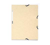 Exacompta 25 Chemises à Élastiques 3 Rabats Carte Lustrée 400 g/m² Ivoire