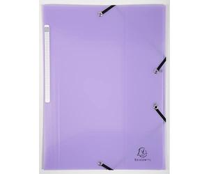 Exacompta 25 Chemises à Élastiques Chromaline Pastel 3 Rabats Mauve