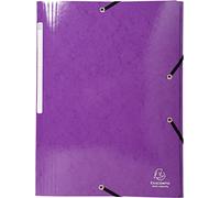 Exacompta 25 Chemises à Élastiques Iderama Maxi Capacity A4 425g/m² Violet