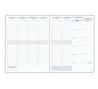 Exacompta 270842E - Recharge semainier SAS 27 - 21 x 27 cm - Août 2026 à août 2027 - Papier blanc