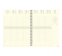 Exacompta 27822E - Recharge agenda de bureau Eurotime 27S spiralé - 21 x 27 cm - Semainier janvier à décembre 2026 - Papier ivoire