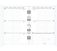 Exacompta - 28212E - 1 Recharge Organiseur Pour Exatime 21-1 Semaine sur 2 Pages à l'Horizontale - Janvier 2026 à Décembre 2026 - Format 15 x 21 cm