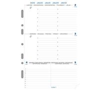 Exacompta 28212E - Recharge Exatime 21 - Semainier millésimé janvier à décembre 2026 - Papier blanc