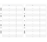 Exacompta 28216E - Recharge adresses-téléphones - Pour organiseur Exatime 21-32 feuillets - 14,2 x 21 cm - Coloris blanc (Lot de 2)