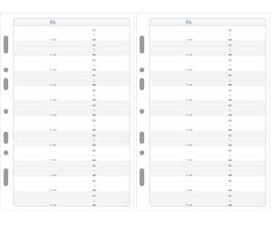 Exacompta 28216E - Recharge adresses-téléphones - Pour organiseur Exatime 21-32 feuillets - 14,2 x 21 cm - Coloris blanc (Lot de 2)