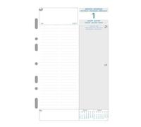 Exacompta 28250E Recharge Organiseur pour Exatime 21 Journalier Millésimé Annuel 1er et 2eme Semestre Papier Blanc - Format 14 x 21 cm - Janvier 2026 à Décembre 2026