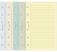 Exacompta 28251E - Recharge 32 feuillets Travers ligné - Pour organiseur Exatime 21 - Couleurs assorties