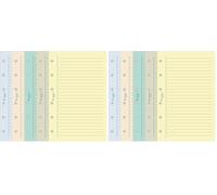 Exacompta 28251E - Recharge 32 feuillets Travers ligné - Pour organiseur Exatime 21 - Couleurs assorties (Lot de 2)