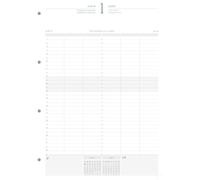 Exacompta 29250E Recharge pour Organiseur Exatime 29 Journalier Millésimé Annuel 1er et 2eme Semestre 21 x 29.7 cm Janvier à Décembre 2024