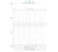Exacompta 29250E Recharge pour Organiseur Exatime 29 Journalier Millésimé Annuel 1er et 2eme Semestre 21 x 29.7 cm Janvier à Décembre 2024