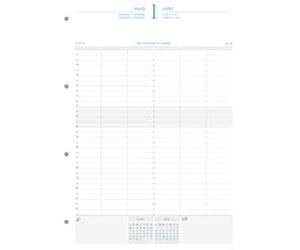 Exacompta 29250E Recharge Organiseur pour Exatime 29 Journalier - Format 21 x 29,7 cm - 1er et 2eme Semestre - Janvier 2026 à Décembre 2026