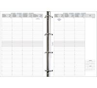 Exacompta - 29272E - Recharge perforée - Accessoire pour Organiseur - Exatime 29 - Semainier Millésimé - 1/4 h par 1/4 h - Format 21 cm x 29,7 cm - Janvier 2025 à Décembre 2025