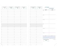 Exacompta - 29482E - Recharge agenda de bureau Consultations - 21 x 29,7 cm - Semainier janvier à décembre 2026 - Recharge