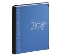 EXACOMPTA Agenda Journalier Time 29W toile bordée Spirale Répertoire 297x210 mm Bleu