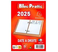 Exacompta - 31112E - 1 Bloc-Pratic Date à Droite - Janvier 2025 à Décembre 2025