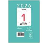 EXACOMPTA - 32101E - 1 Grand Bloc Neutre pour éphéméride - Janvier 2026 à Décembre 2026 - Format 12 x 8.5 cm