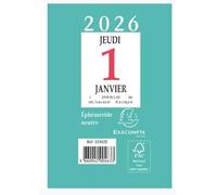 EXACOMPTA - 32102E - 1 Bloc Ephéméride Neutre Autocollant à Effeuiller (Sans Plaque) - Format 6.5 x 9.7 cm - Janvier 2025 à Décembre 2025