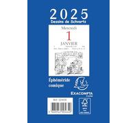 Exacompta - 32103E - Bloc éphéméride comique sans support - 6,5 x 9,7 cm - Janvier à décembre 2026