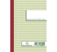Exacompta Manifold 3241E – Quadrillé 5x5, 50 feuillets tripli 14,8x10,5 cm autocollant numéroté 1-50