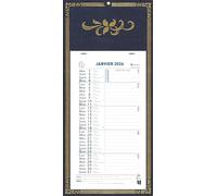 Exacompta - 33111E - Calendrier mensuel avec feuillets détachables 15,5 x 28,5 cm - Sur support plaque imprimée Skytos 19 x 41 cm - 2026 - Visuel aléatoire