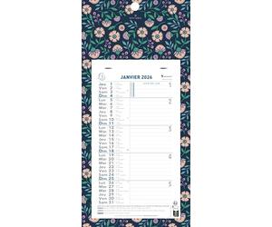 Exacompta 33218E - Calendrier mensuel avec feuillets détachables 13 x 23 cm - Sur support plaque imprimée Mini Labo 16 x 33 cm - Janvier à décembre 2026 - Visuel aléatoire