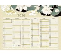 Exacompta 34105E Calendrier Japon 55 x 40,5 cm Semestriel 2026 - Multicolore