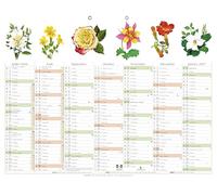 Exacompta - 34215E - Calendrier Fleurs avec illustrations aquarelles - 7 mois par face - 43 x 33,5 cm - 2026