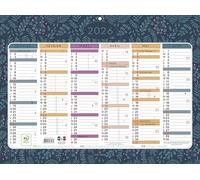 Exacompta - 34353E - Calendrier Mini Labo avec décor recto-verso - 29,5 x 22 cm - Semestriel janvier à décembre 2026 - Visuel aléatoire