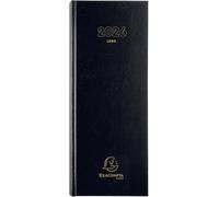 Exacompta - 38571E - 1 Agenda de Bureau Long - Dimension 13,5 x 34 cm - Couverture Noir - Janvier 2026 à Décembre 2026