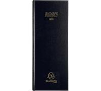 Exacompta - 38571E - 1 Agenda de Bureau Long - Dimension 13,5 x 34 cm - Couverture Noir - Janvier 2027 à Décembre 2027