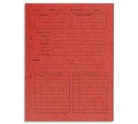 Exacompta 445105e pack de 25 chemise artonnée sans rabat pour avocats 25 x 32 cm rouge G