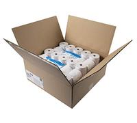 Exacompta 50 Bobines Caisse 80 mm x 73 mm 48g/m² Métrage 80 m | Carton de 50 bobines, Mandrin 12 mm, 1 pli thermique 48g/m², Métrage 80 m, Blanc