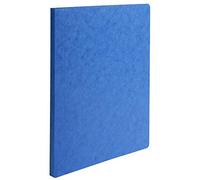 Exacompta Chemises Réf. 11505H – Pack 50 – Carte lustrée 400 g/m² – 24 x 32 cm – Dos 15–35 mm – Bleu