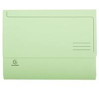 Exacompta – Chemises à poche SUPER 210 g/m² PEFC, soufflet 32 mm, 24×32 cm A4, paquet 50, vert clair