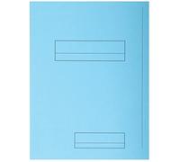 Exacompta Chemises rigides Réf.335006E 2 rabats 210 g/m² 24x32 cm A4 Paquet 50 Bleu clair PEFC