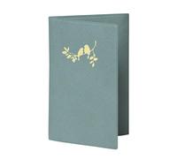 Exacompta 5105313E - 1 Etui Carte Grise Elise - 3 Rabats plastifiés - Bleu Oiseaux