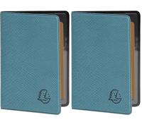 Exacompta - 5105642E - Porte-Cartes Kaa - 7 x 10 cm - Coloris Bleu Vert (Lot de 2)